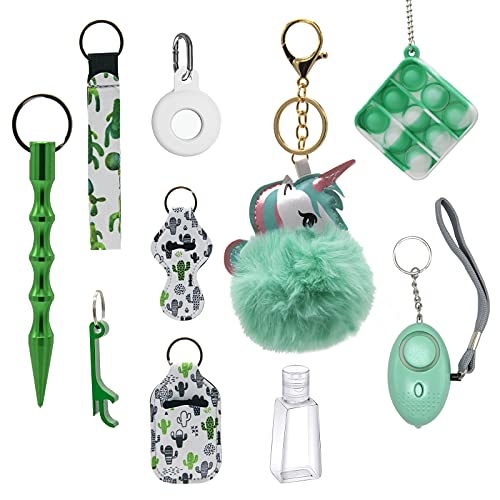 JonXon Self Defense Keychain Set for Women Safety with Airtag Case and Bottle Opener Keychain Accessories