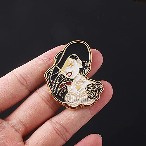 Image of Bela Dimitrescu Daughter Brooch Pin - Halloween Vampire Cosplay Costume Accessories - Game Figure Merch Women Jewelry Gift Resident