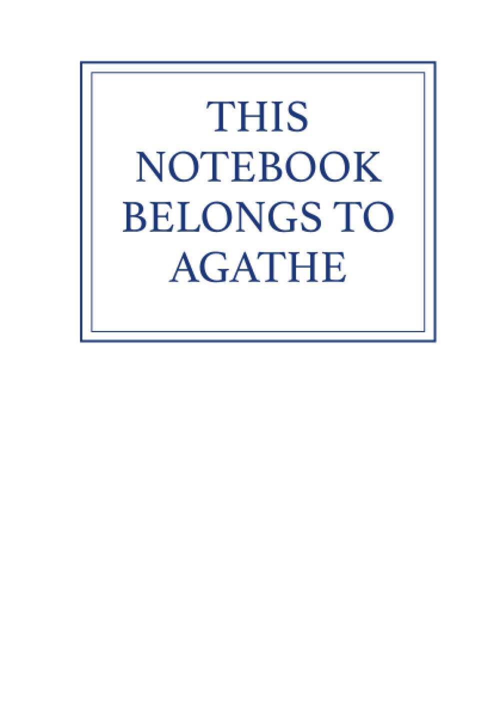 This Notebook Belongs to Agathe