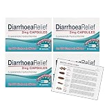Rapid Relief Diarrhea Tablets for Adults - 4 x 6 Anti Diarrhea Tablets Bundle with a Wilosc Stool Chart