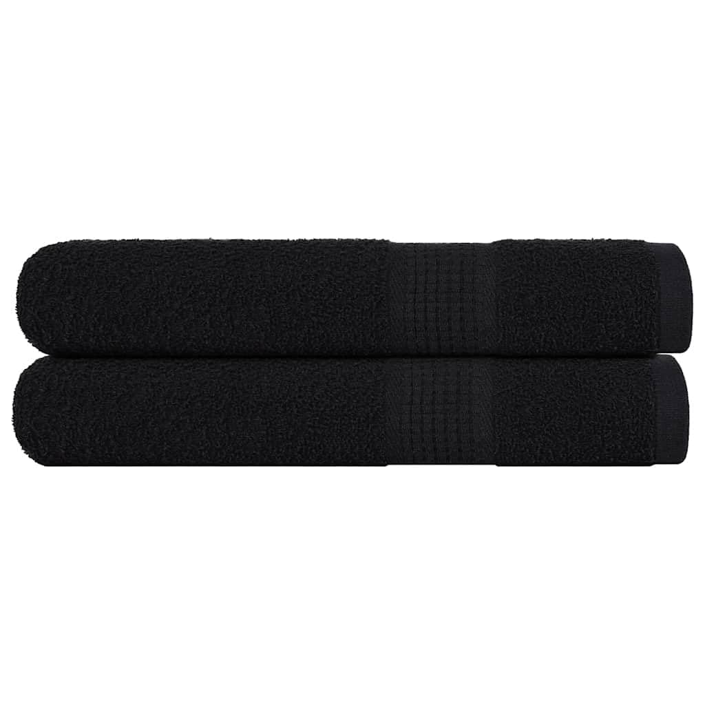 FROGN - 2 teli da sauna, 80 x 200 cm, 360 g/m², in 100% cotone filato ad anelli, assorbenti, certificati Oeko-TEX, per benessere e relax, colore nero