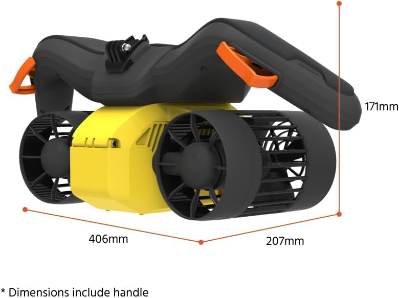 Subacqueous scooter Lefeet C1: Max 60min Battery with action Mount IPX8 100FT waterproof sports sports sports, Scuba in the pool, children/adults. 4 51Ae1si7UjL. AC SL1080