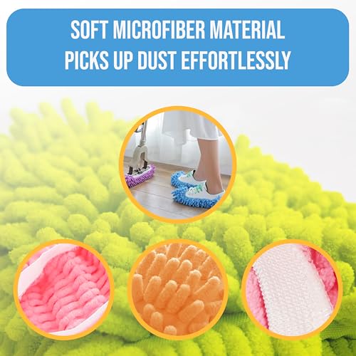 Winterlace Mop Slippers 60 Pcs (30 Pairs) Microfiber Chenille House Floor Dusting Cleaning Socks Shoe Cover Wholesale Bulk Pack4