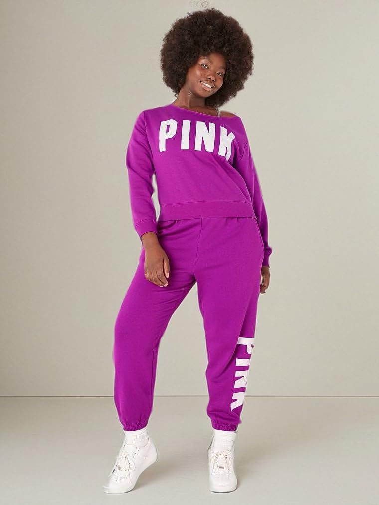 Victoria's Secret PINK Fleece Cropped Sweatshirt - Image 4