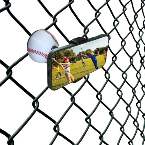 Level Infinity Sports Fence Mount for Smartphones, Adjustable and Stable, No Assembly and Easy to Use, Recording Games for Tennis, Pickleball, Baseball, Softball, Football (Baseball)