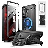 SUPCASE for Samsung Galaxy S26 Ultra Case with Stand (UB Pro Mag), [2 Front Frames] [Compatible with Wireless Charge] [Built-in Screen Protector & Belt-Clip] Protective Phone Case for S26 Ultra, Black