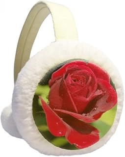 Abafador de orelhas de inverno com rosas vermelhas escuras para uso ao ar livre