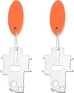 Yetaha 2Pcs Deck Fill Plate Key Kit, Stainless Steel Boat Gas Key, Marine Tool with Floating Keychain for Fuel Water Gas Waste Multifunctional Workplaces