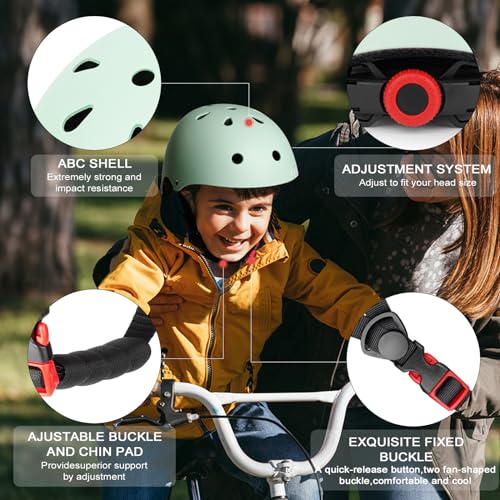 Image of Kids Bike Helmet,Toddler Skateboard Helmets for Ages 2-3-5-8-14 Years Boys Girls，Adjustable Multi-Sport Bicycle Skateboarding Football Roller Skating Scooter Rollerblade Balance Bike Helmet