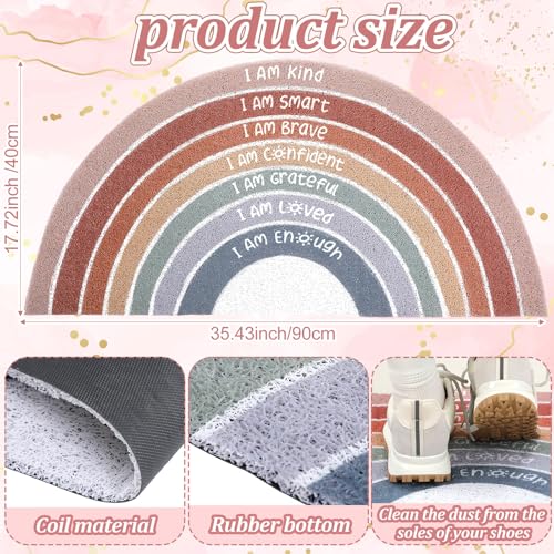 Tapete decorativo semicircular Drydiet 90x45 cm fibra miniatura 3