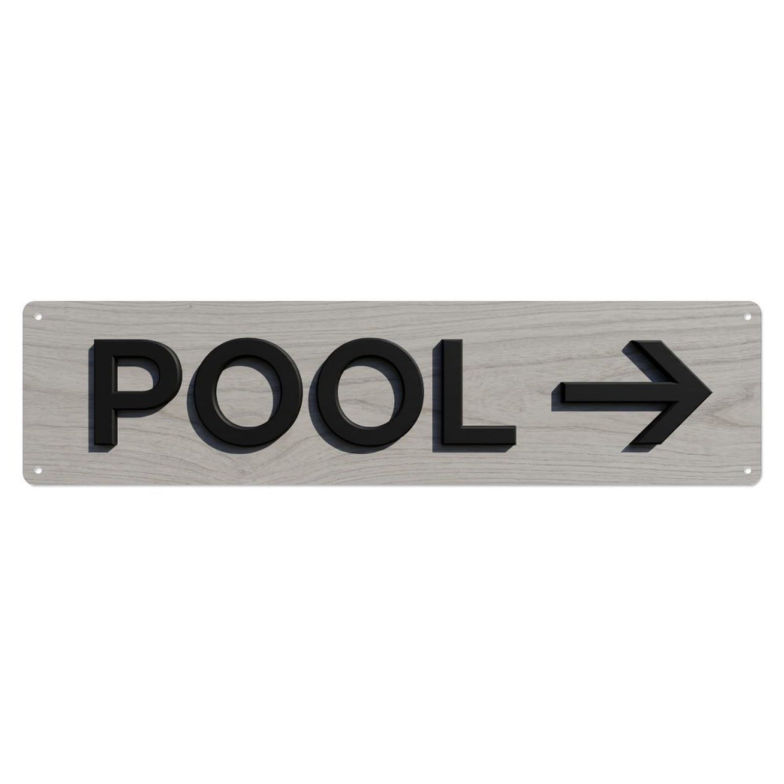 Swimming Pool Ash Gray Metal Tin Sign
