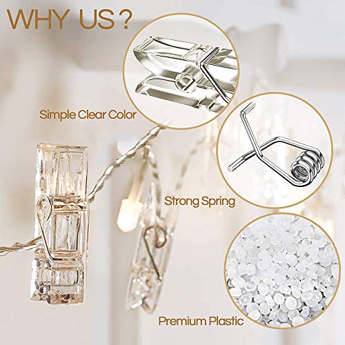 Mini-Clothespins-for-Crafts-Photo-Clips-Clear-Picture-Clips-Plastic-Tiny-Clothes-Pins-for-Hanging-Pictures-Little-Close-Pins-Cloths-Miniclip-for-Clothesline-Miniature-Clip-for-Baby-Shower-100-PCS