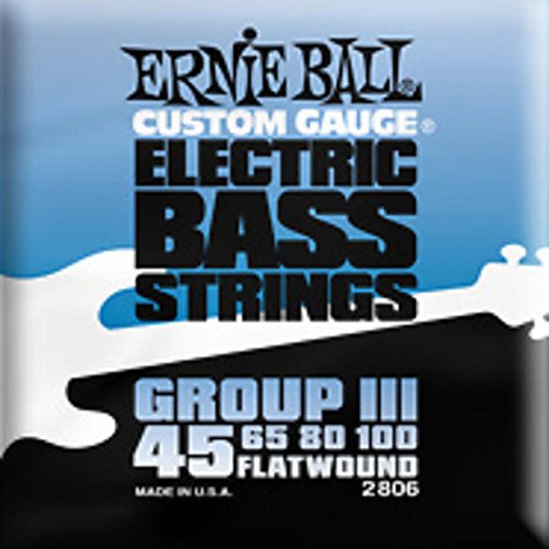 Ernie Ball 2806 Flatwound Custom Gauge Electric Bass String Set (45 - 100)