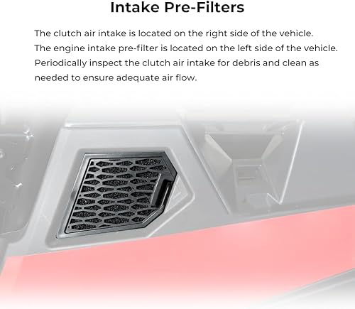 Miniatura 6 de Cosmoska - Pantalla de prefiltro de entrada de aire para Polaris Ranger 400 500 700 800 900 2x4 4x4 6x6 XP EFI CREW Reemplazo 5812253 (2 piezas)
