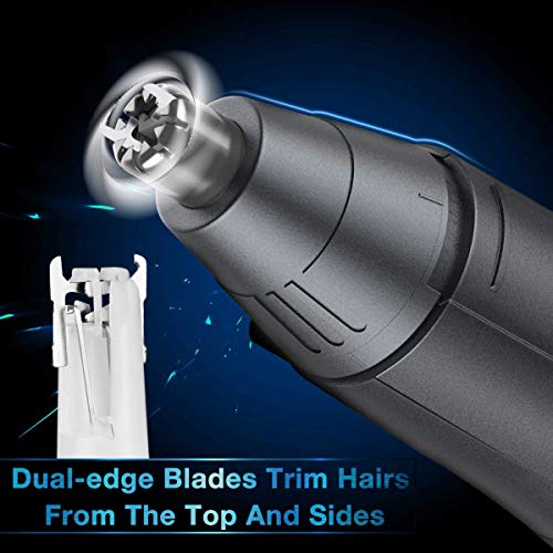Nose Hair Trimmer, Laxcare Ears and Nose Trimmer Shaver Clipper Removal Dual Edge Blades for Men Women