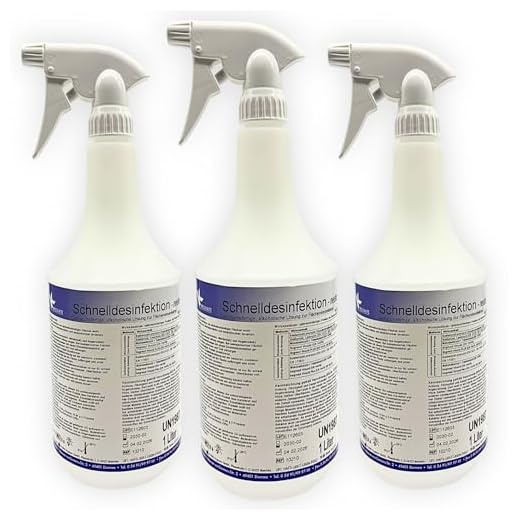 3 x KK Schnelldesinfektion in praktischer 1 Liter Sprühflasche in verschiedenen Duftrichtungen (Neutral)