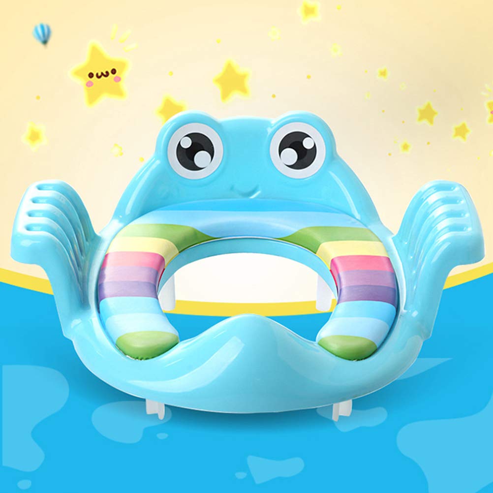 Sedile WC Regolabile per Vasino per Bambini, Antiscivolo, con Maniglie, Forma Cartone Animato, Facile da Installare e Smontare, Materiale di Sicurezza per Sedile WC per Bambini