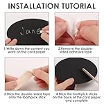 10 Pcs Blank Photo Booth Props, Writable Black Cardboard Speech Bubble Signs, with Wooden Sticks for Wedding Ceremony Reception and Bridal Shower Photo Decoration (6 Inch) - Image 4