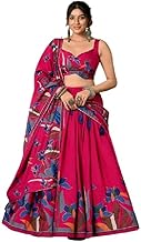 Women's Collection Dolla Silk Lehenga Choli Print with Foil Work With Unstitched Blouse
