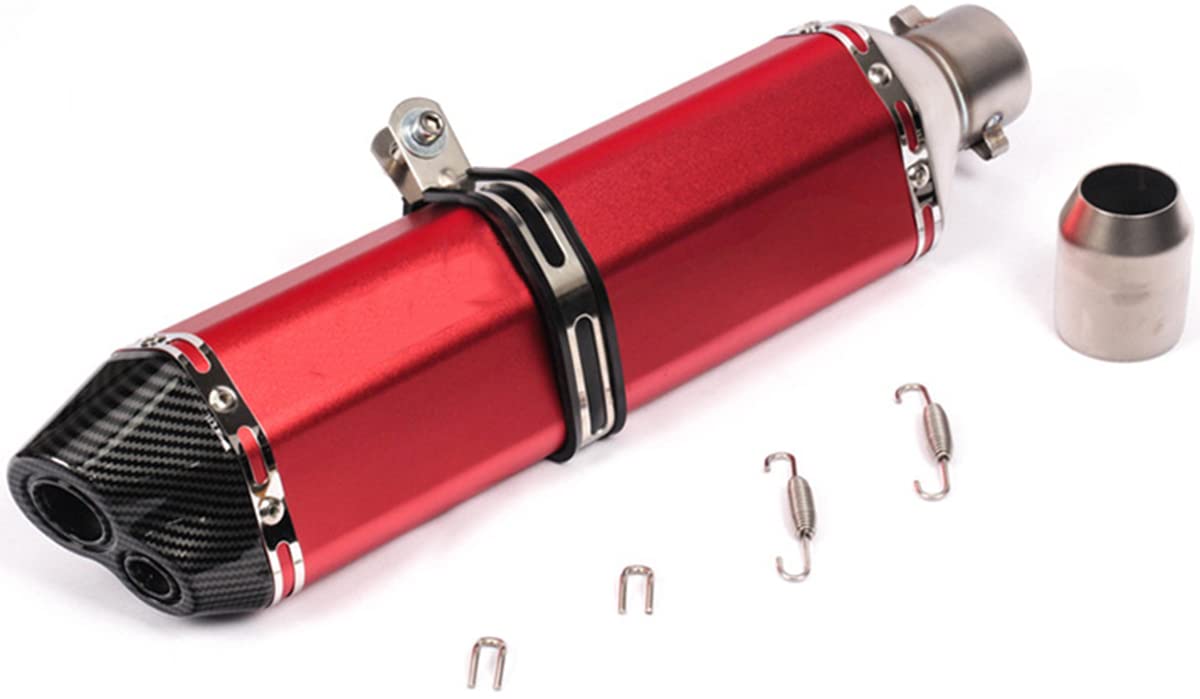 Scarico Moto,Terminale Scarico Moto Universale 1.5-2" (38-51mm) silenziatore Moto Db Killer Rimovibile Scarico Scooter Universale Adatto per Scooter Dirt Bike