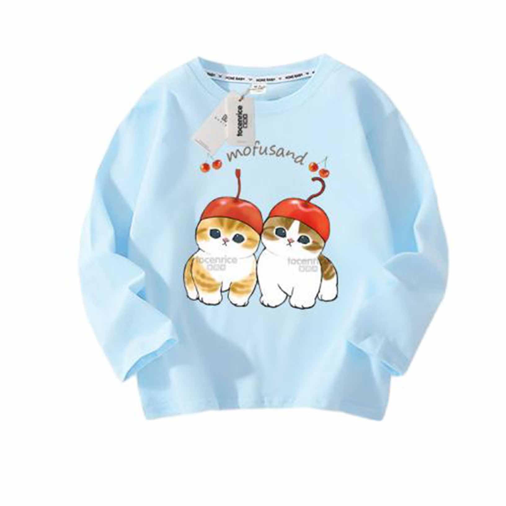 【値下げ‼️⠀】新品タグ付き モフサンド トレーナー 150 5枚セット Amazon.co.jp: Mofusand トレーナー 長袖 Tシャツ サメにゃん サメ猫