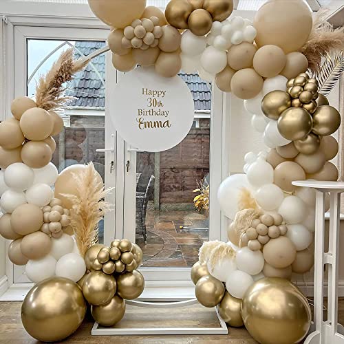 Freechase Gold Metallic Balloons - Gold Party Balloons 130 Different Sizes 5/10/12/18 Inch, Gold Balloon Garland Kit For Birthdays, Graduation, Baby Shower, Wedding, And Bachelorette Party Balloons #TOP2