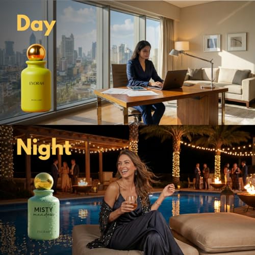 Image of House Of Evorah Luxury Fragrance Gift Set For Women (2 X 25 ml) - Misty Meadows (Aqua) & Boss Lady (Citrus, Floral, Spicy) | luxury perfume gift sets for women | Perfume For Women Long Lasting Smell