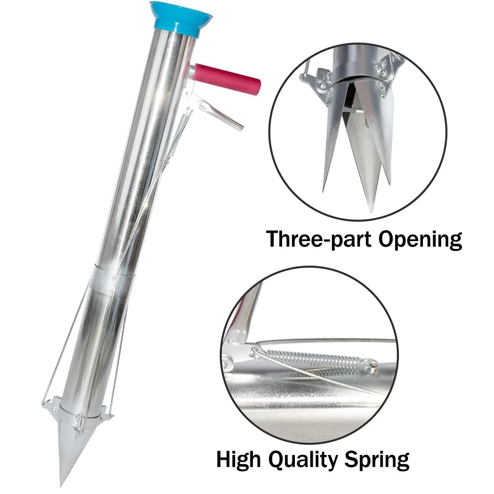 Trapiantatore manuale di verdure, in acciaio inox, per trapiantare e piantare in giardino in modo efficiente