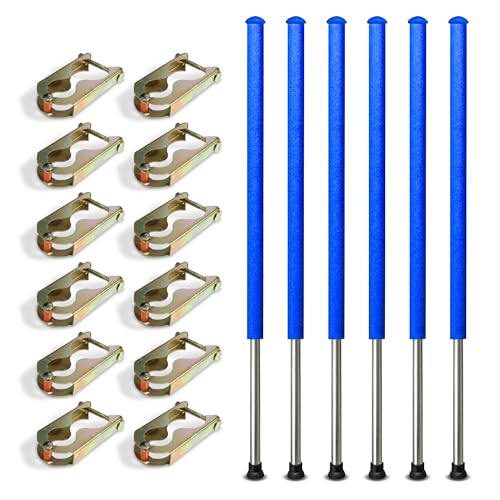 Andreas Dell Trampolinstangen 6 STK. 233 cm für Sicherheitsnetz, inkl....