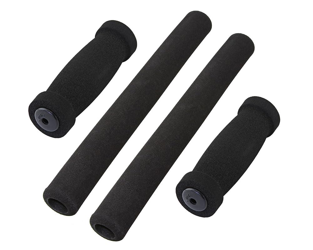 Cruisers Foam Grips 4-Piece Set Black. Bike Grips, Bicycle Grips, lowrider Grips, Beach Cruiser Grips, Mountain Bike Grips