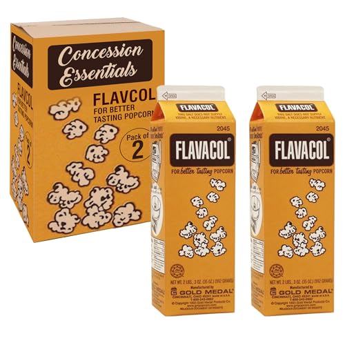 Concession Essentials 2 Pack Flavacol Popcorn Season Salt, 35 oz per Pack. Total 70 Ounces