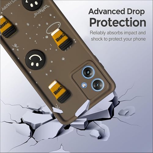 Image of SBMS Silicone Back Cover Case for Motorola G54 5G / Moto G64 5G | Cute Fun 3D Cartoon, Coffee Design Silicone Case | Camera Protection Bump | Shockproof Back Cover Case for Moto G54 (Coffe Mug Brown)