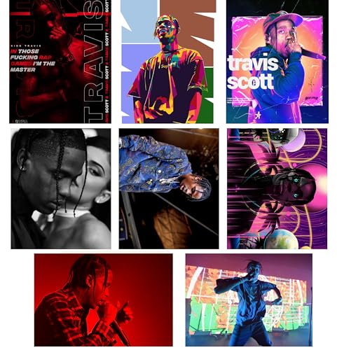 Image of Travis Scott Paper Posters Set A4 Size - Album Cover Wall Art - Aesthetic Pinterest Finds - Music-Related Gifts and Wall Decor