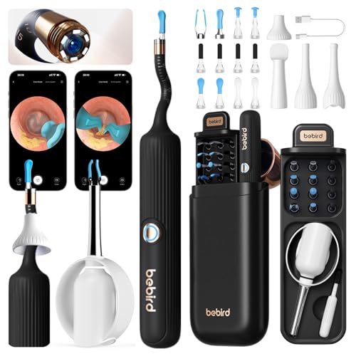 Bebird Pro Earsight Plus Wireless Visual Ear Wax Removal Camera Flexible Otoscope Ear Cleaner with Ear Pick & Tweezers Painless Safe Ear Cleaning Kit for Adults & Kids (Includes 2-Year Warranty)