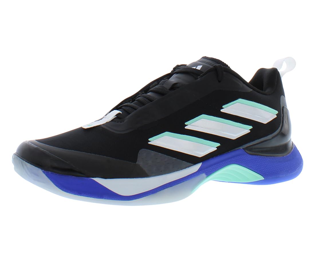Adidas Avacourt Womens Shoes Size 7.5, Color: Core Black/Silver Metallic/Lucid Blue