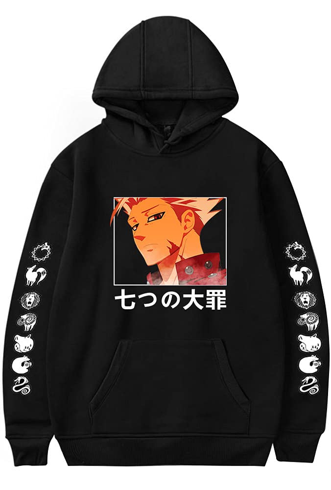 Seven Deadly Sins Hoodies Nanatsu No Taizai Cosplay Costume Hoodies Tops Jacket Unisex Hooded Pullovers Sweatshirts