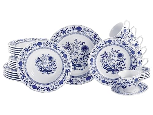 CreaTable, 17133, Serie Flora Zwiebelmuster, 30-teiliges Geschirrset,...
