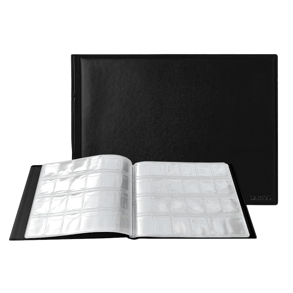 Larius Coin Album for 240 Coins, Commemorative Coins, 2 Euro Coins, Storage, Scrapbook (Black)