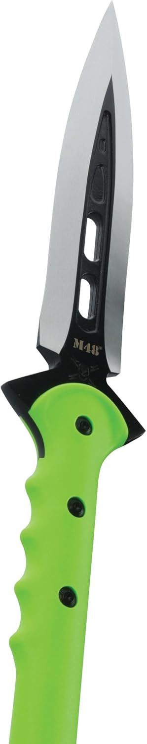 M48 Talon Survival Spear and Sheath - Cast Stainless Steel Blade, Fiberglass Reinforced Handle - Length 44 1/8” (Green)