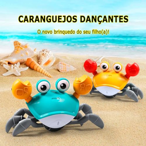 Caranguejo Fujão Jô Jô Brinquedo Infantil Divertido E Colorido Com Sensor Para Desenvolvimento E Coo