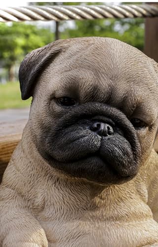 Estatua de cachorro Pug durmiendo HI-LINE miniatura 6