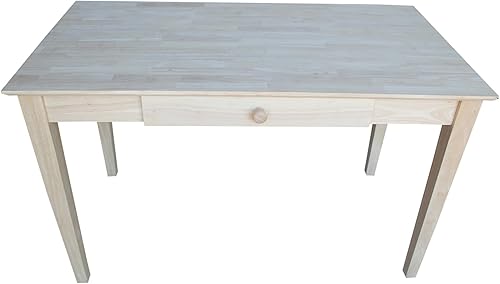 Miniatura 22 de IC International Concepts, Escritorio con cajón, madera maciza, parawood real, 48 pulgadas de ancho x 26 pulgadas de profundidad x 30 pulgadas de