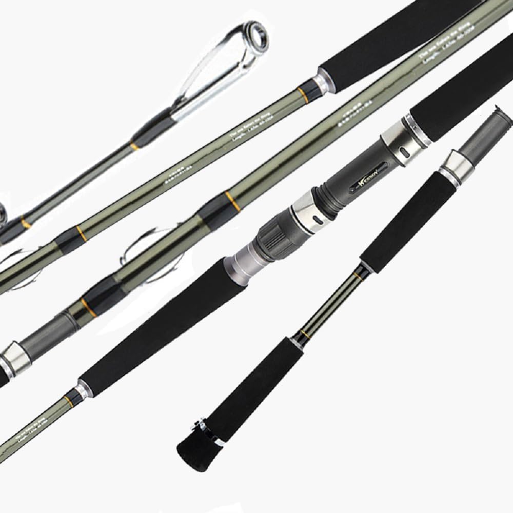 Spinning Lure Fishing Rod|2PCS|Action 60-100g|Carbon Travel Surf Boat Rod|Offshore Boat Rod |Saltwater Freshwater Fishing Rod|5.5'/ 6' |EVA Handle