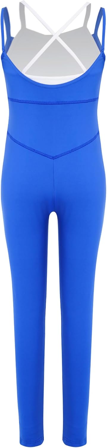 Yhong Girls Unitards Gymnastics Full Body Leotard Build-in Camisole Ballet Leotards for Kids Costumes