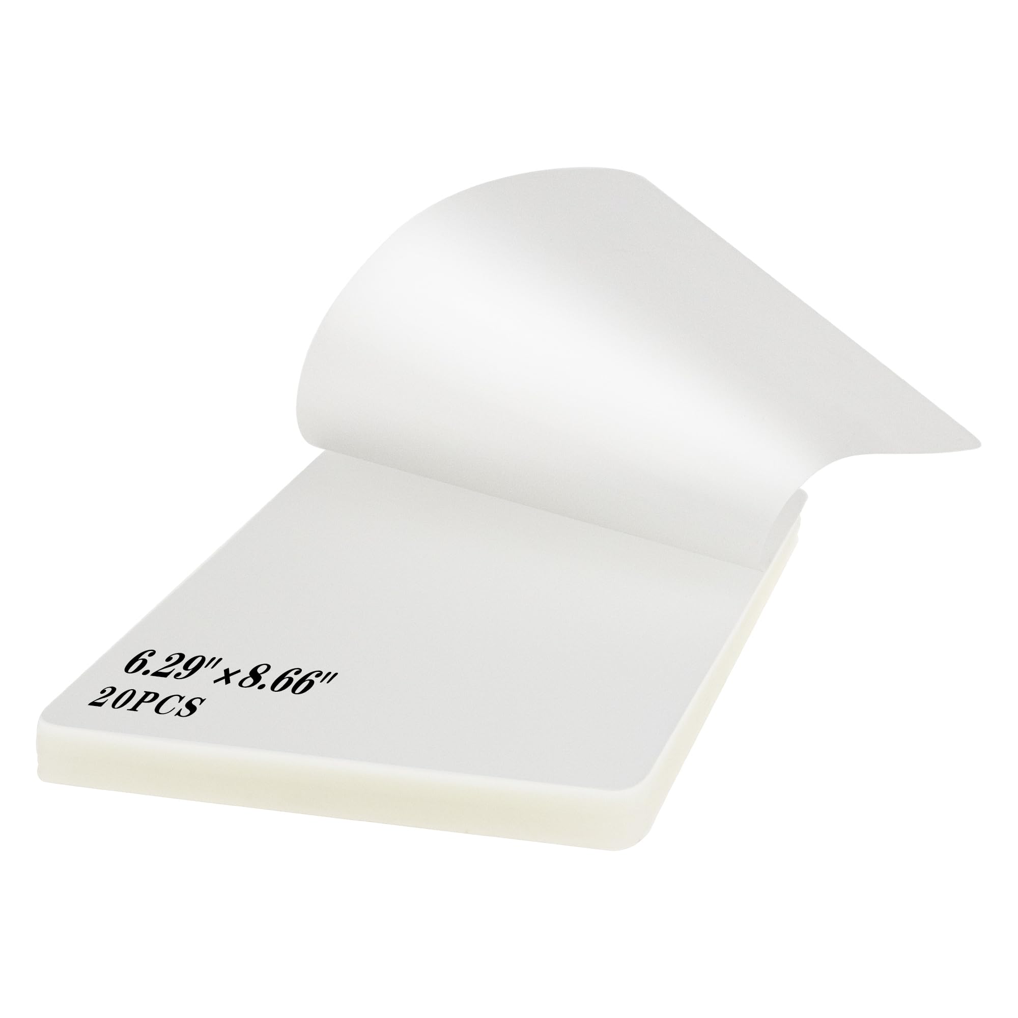 CANLENPK 6.29"x8.66" Thermal Laminating Pouches, 3.1Mil Thickness Premium Clear Plastic Laminator Sheets, Photo,Paper Card,Note Card,ID Badge,Business Card Lamination Pockets(20 PCS)