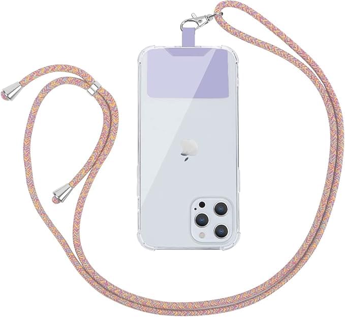 JTP Cell Phone Lanyard 2 In 1 Crossbody Phone Chain And Phone Wrist Strap Set Detachable Phone Charms Strap For iPhone With Metal Phone Tether Tab Adjustable Phone Wristlet And Neck Strap-image-14
