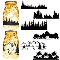 CREATCABIN 24 Feen Silhouetten Aufkleber - DIY Einmachglas Deko 10x9 Cm