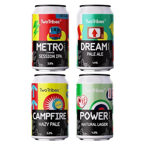 Two Tribes Brewery Giftpack - 4x330ml Craft Beer Cans with Branded Glass - Gift For Dad On Father's Day - Image 3