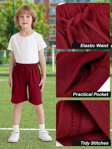 Resinta Boys Shorts Toddler Boy Shorts Athletic Quick Dry Kids Basketball Soccer Gym Shorts with Pockets Elastic Waist3