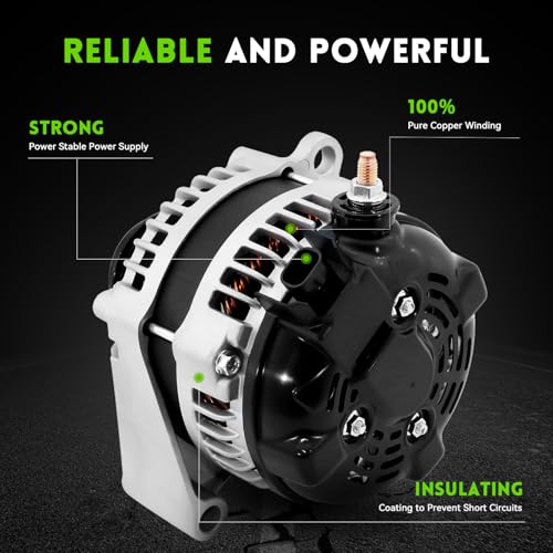 Image of 150A New Alternator Compatible with 2014-2019 Silverado 1500 2500 3500 HD, 2015-2019 Chevrolet Tahoe, 14-19 GMC Sierra 1500 2500 3500, 15-19 Yukon 4.3 5.3 6.0 6.2 6.6L, 84143543 22747894